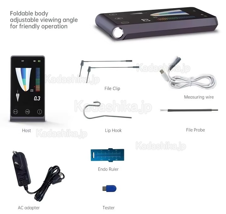 歯科emr根幹長測定器 R7 ミニ電気的根管長測定器(エンドルーラー付き)